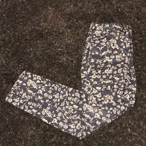 Floral jeans, worn once!